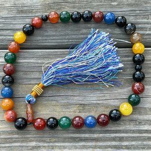 Pray Beads Real stone Multi Color Tasbeeh Masbaha Prayer Religion Beads 33 Count